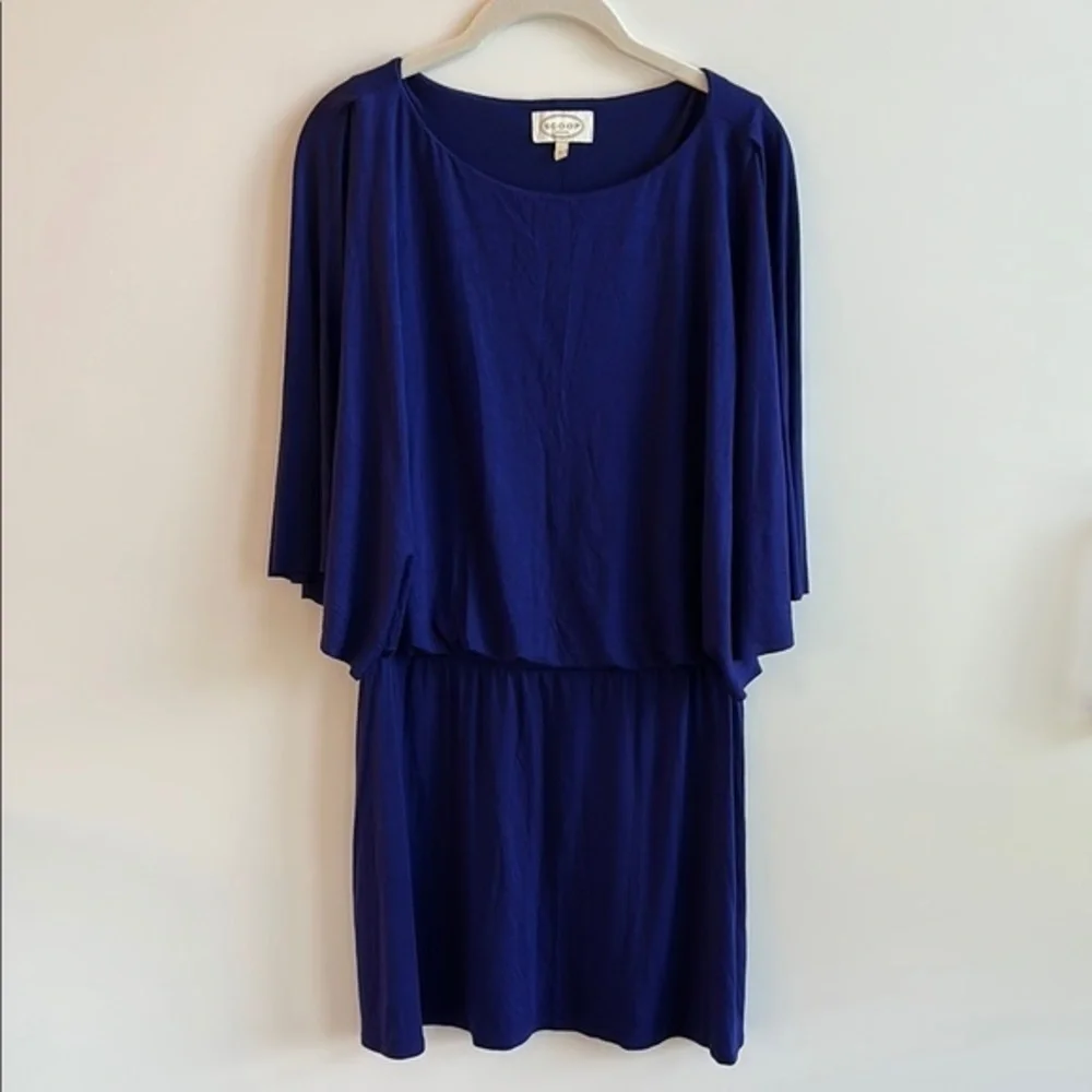 Scoop NYC Dark Purple Draped Dress